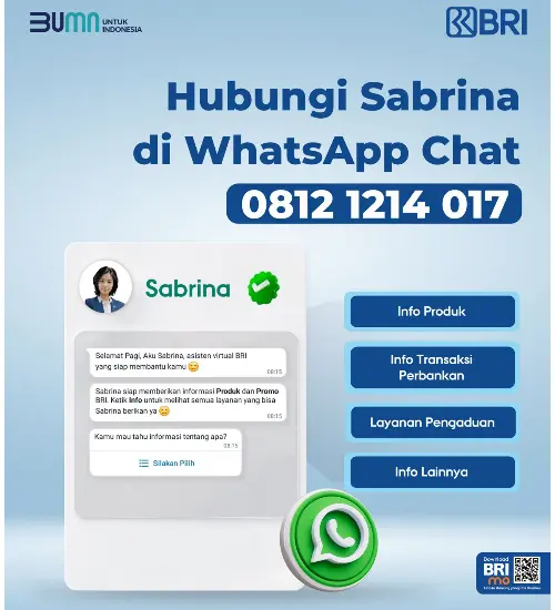 Asisten Virtual BRI Sabrina Siap Temani Kamu Penuhi Kebutuhan Lebaran
