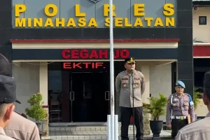 Pimpin Apel Pagi, Begini Arahan Kapolres Minsel Feri Sitorus