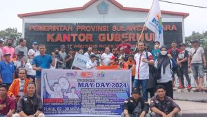 FSPMI Minahasa Peringati Hari Buruh Internasional, Tuntut Hapus UU Cipta Kerja