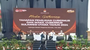 Reidi Sumual di Media Gathering KPU Ingatkan Kesalahan Debat Capres Tak Terulang di Pilkada Sulut