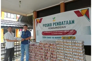 Bantu Jaga Daya Tahan Tubuh Usai Bencana, BEAR BRAND Berikan 12 ribu Produk di Gunung Ruang