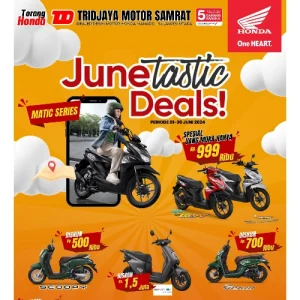 Masih Ada Waktu! JUNETASTIC Deals di Tridjaya Motor Samrat, Uang Muka Hanya Rp999 Ribu