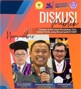 Selasa, FISIP Unsrat Gelar Seminar Tata Kelola Pemilu Ramah HAM
