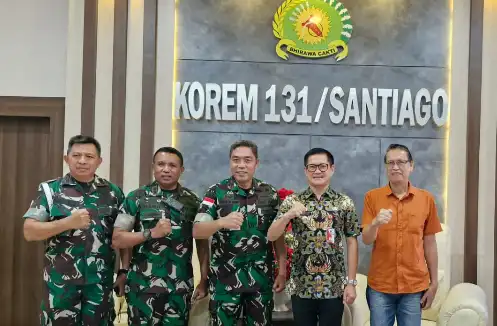 Joune Ganda dan Danrem 131/Santiago Manado Bahas Pembentukan Kodim di Minut