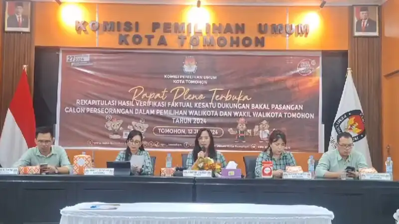 KPU Tomohon: Wenny Lumentut - Michael Mait Memenuhi Syarat Verifikasi Administrasi dan Faktual