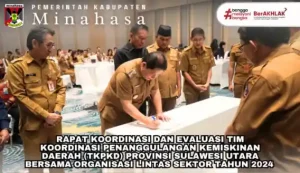 Bupati Jemmy Kumendong Ikuti Rakor dan Evaluasi TKPKD