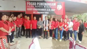 Robby Dondokambey Resmikan Posko Pemenangan Langowan Timur