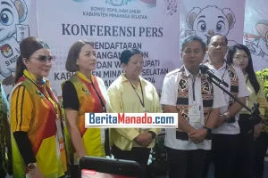 Christiany Paruntu Pesan Hal Ini Saat Antar PYR-FAM Daftar ke KPU Minsel