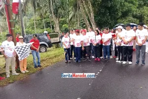 Meriahkan HUT ke-79 Proklamasi Kemerdekaan RI, Pemkab Minut  Jalan Sehat
