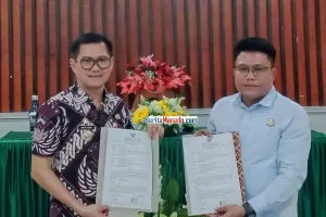 Joune Ganda Komitmen Selamatkan Aset Daerah, Teken SKK Bersama Kajari Minut