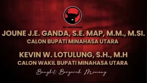 Joune Ganda – Kevin Lotulung Resmi Diumumkan PDIP untuk Pilkada Minut