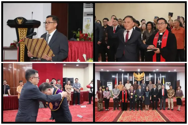 Dilantik Rektor Berty Sompie, Victor Lengkong Resmi Jabat Dekan FEB Unsrat