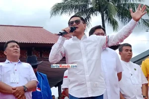 Ribuan Massa Antar Joune Ganda – Kevin Lotulung ke KPU Minut: Jadikan Hari Ini Riang Gembira