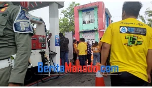 Jimmy Rimba Rogi dan Kristo Ivan Lumentut Mendaftar di KPU Manado, SPBU Tikala Tutup Sementara