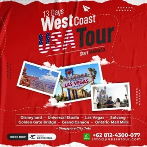 Persiapkan Dirimu! Liburan Natal dan Tahun Baru di Amerika, 13 DAYS WEST COAST USA TOUR