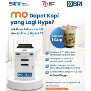 Dapatkan Kopi Kekinian Hanya dengan Buka Tabungan Lewat Digital CS BRI