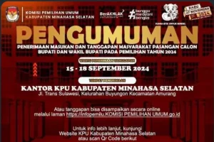 Pilkada Minsel 2024: KPU Minta Masyarakat Beri Masukan dan Tanggapan Paslon