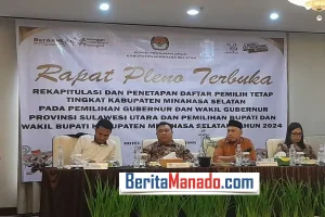 KPU Tetapkan 173.269 Pemilih Terdata di DPT Minsel untuk Pilkada 2024