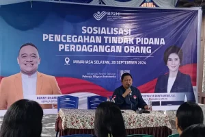 Gandeng BP2MI, Felly Runtuwene Sosialisasi TPPO di Amurang