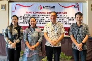 Koordinator Bawaslu Minahasa Utara Hadir di Rapat Sinkronisasi Pengawasan Pilkada 2024 se-Sulut