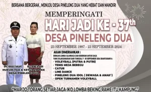 Rayakan HUT ke-37 Desa Pineleng Dua, Hukum Tua: Marijo Torang Beking Rame tu Kampung