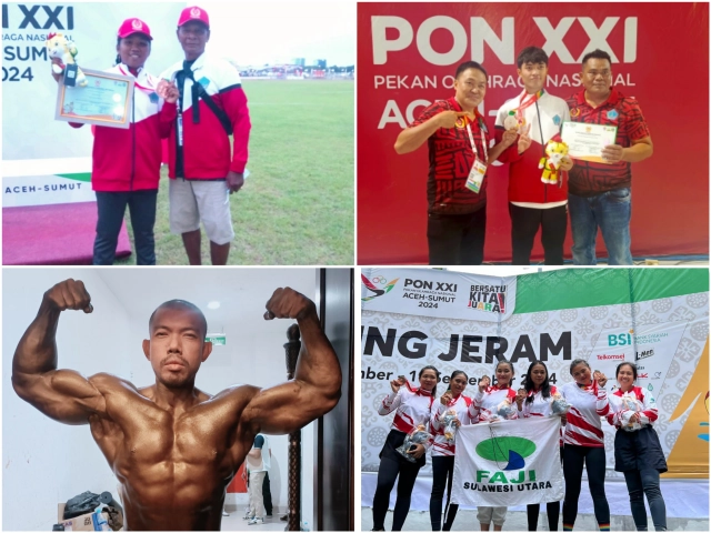 Bersepeda, Dayung, Taekwondo, Bianaraga Dramatis, Berikut Perolehan Medali Sementara Sulut di PON 2024
