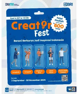 Dukung Perkembangan Industri Kreatif, BRI Gelar Kompetisi “Creator Fest 2024”