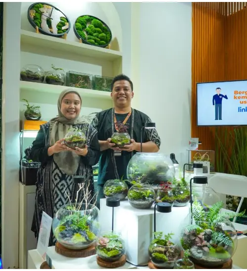 UMKM Binaan BRI, MINIMIZU Bawa Keunikan Dekorasi Alam ke Pameran Kriyanusa 2024