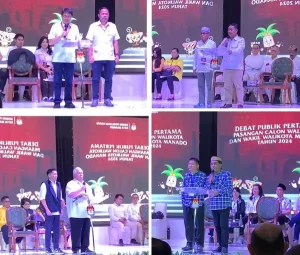 Calon Wakil Wali Kota Manado Adu Gagasan Isu Kesehatan Hingga Ekonomi di Debat Perdana