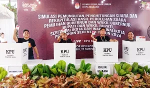KPU Manado Gelar Simulasi Pemungutan, Penghitungan Suara