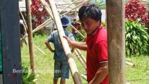 Jelang Perayaan 140 Tahun Pembaptisan Pembaptisan Pertama, Umat Katolik Rambunan Benahi Lingkungan Gereja