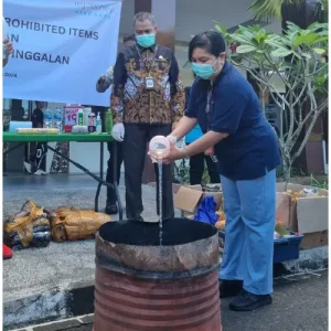 Puluhan Kilogram Barang Terlarang Dimusnahkan Airport Security Bandara Sam Ratulangi