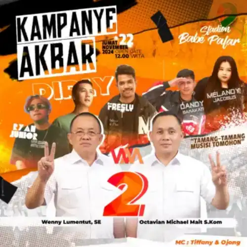 Siap-siap! Kampanye Akbar Wenny Lumentut - Michael Mait Dimeriahkan Banyak Artis