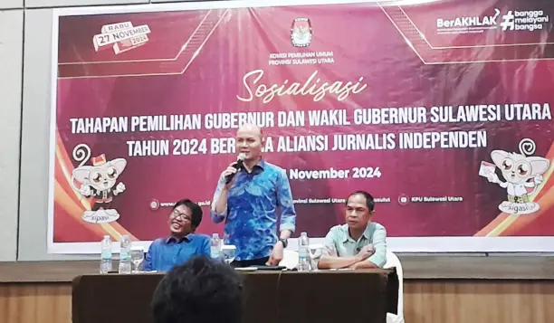 Jelang Pilkada Serentak, KPU Sulut Bersama AJI Gelar Sosialisasi Tahapan Pemilihan Gubernur 