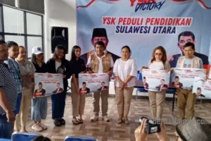 Peduli Pendidikan Sulut, Yulius Selvanus-Victor Mailangkay Serahkan Beasiswa ke Ribuan Pelajar