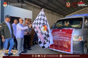 KPU Minut Resmi Lepas Pendistribusian Logistik