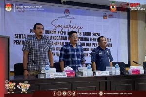 KPU Minut Gelar Sosialisasi Produk Hukum Terkait Pelanggaran dan Etika