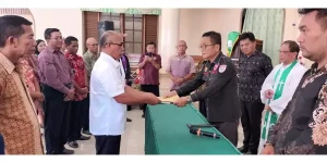 Dicky Ratuwalangon Lantik Panitia Natal dan HUT PERISAI PKB KGPM
