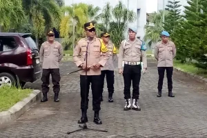 Ratusan Personel Polres Minsel Amankan Rapat Pleno KPU