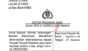 Dua Legislator Sitaro Diburu Polisi Terkait Dugaan Pelanggaran Pilkada