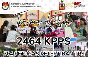 Pilkada Serentak 2024 Telah Usai, KPU Minut Ucapkan Terima Kasih Kepada Masyarakat Hingga Keterlibatan Petugas