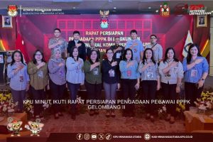 KPU Minut Dengarkan Arahan Sekjen KPU Bahas Persiapan Pengadaan PPPK TA 2024 Gelombang II