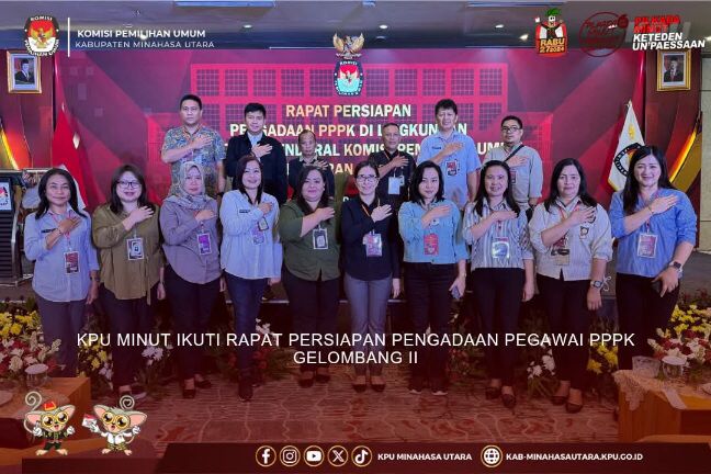 KPU Minut Dengarkan Arahan Sekjen KPU Bahas Persiapan Pengadaan PPPK TA 2024 Gelombang II