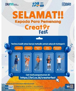 BRI CreatorFest 2024: Para Juara Kreatif Resmi Diumumkan