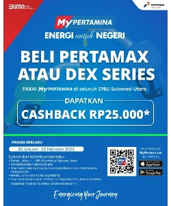 Beli Pertamax atau Dex Series pakai MyPertamina di SPBU se-Sulut Bisa Dapat Cashback