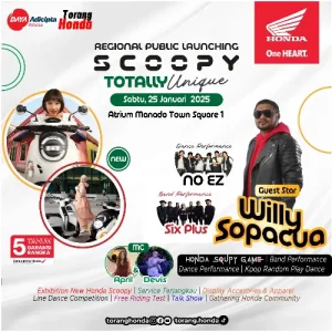 Launching New Honda Scoopy Bakal Meriah, Banyak Promo, Hadiah Jutaan dan Willy Sopacua