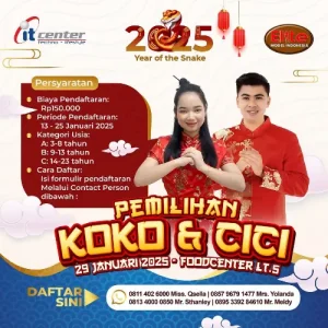 Pemilihan Koko dan Cici 2025 Segera Digelar itCenter Manado, Ayo Daftar!