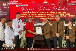 KPU Minut Tetapkan Calon Bupati dan Wakil Bupati Terpilih