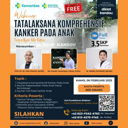 RS Kandou Manado Gelar Webinar ‘Tatalaksana Komprehensif Kanker’ pada Anak, Simak Syaratnya!
