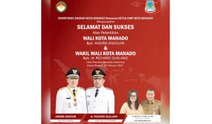 Sekretaris Daerah Kota Manado Bersama Ketua DPW Mengucapkan Selamat dan Sukses Atas Pelantikan Wali Kota dan Wakil Wali Kota Manado 